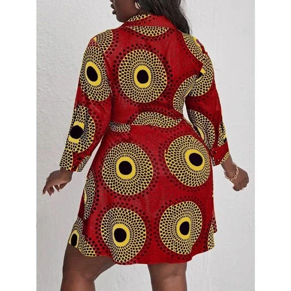 Geo Print Mini Dress- Size 4XL - Picture 3 of 6